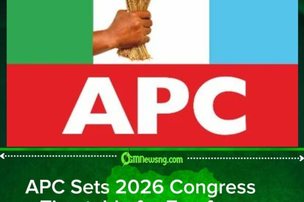 APC Unveils Timetable for 2026 Zamfara Congresses to Strengthen Party Structures