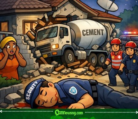 Cement Truck Crush Security Guard To Death As E Crash House For Ogijo, Ogun State