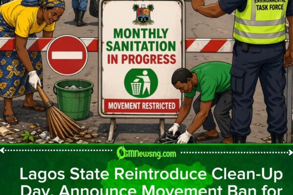 Lagos State Goverment Don Resume Monthly Sanitation, Movement Go Dey Restricted for Saturday