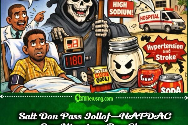 NAFDAC Warn Nigerians Say Packaged Food Dey Push BP & Stroke Up Like Fuel Price. :Too Much Salt, Too Much Wahala: