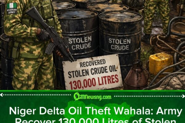 Nigerian Army Scatter Illegal Oil Bunkering Network, Seize 130,000 Litres of Crude for Niger Delta Operation