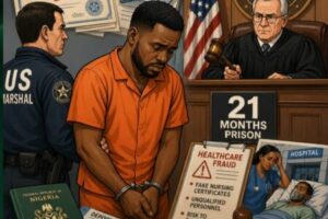 Nigerian Man Patrick Nwaokwu Chop 21 Months Jail for US Over Fake Nursing Certificate Scam
