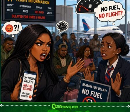 Tacha Drags Airline As Flight Delay Pass 5 Hours, Calls Out ‘No Fuel’ Excuse in Nigeria Aviation Crisis