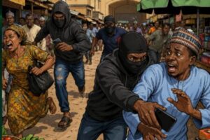 Thugs Take Over Farm Centre Market for Kano Like Say Security No Dey Again—Who Dey Protect Traders?