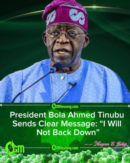 President Bola Ahmed Tinubu Says He Will Not Be Intimidated by Opposition