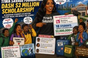 Tiwa Savage Foundation Dash 18 Students $2 Million Scholarship to Study Music for Boston – Naija Talent Dey Go Global!