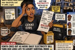 ₦50K Per Day?! — BBN Venita Cry Out As Lekki Light Bill Turn Luxury Lifestyle