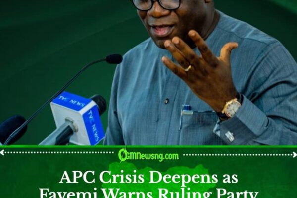 APC Faces Fresh Internal Crisis Ahead of 2027, Fayemi Warns