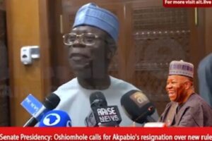 Senator Adams Oshiomhole Fires Fresh Shots at Akpabio - “I Fear Only God”