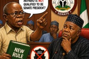 Oshiomhole Don Reject Akpabio As Senate President, Say New Rule No Allow Am Again For Nigeria Politic