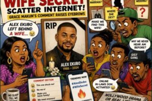 Alex Ekubo Wife Secret Scatter Internet As Grace Makun Mourning Message Raise Eyebrows