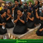 Black-clad women cry and pray for roadside as youths dey die one by one for Cross River community