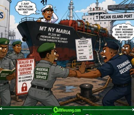 Customs Drama: Petrol Ship Learn Say Nigerian Paperwork No Dey Fear Anybody