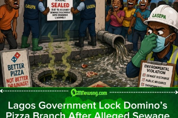 Domino’s Pizza Wahala: Lagos Seal Shop Over “Dirty Water” Weh Dey Flow Like River
