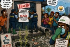 Domino’s Pizza Wahala: Lagos Seal Shop Over “Dirty Water” Weh Dey Flow Like River