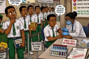 Drug Test Drama: FG Bring Laboratory Go School, Students Suddenly Remember Say Dem Be Saints