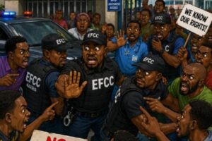 EFCC Operatives Enter “Hospital Action Film” As Fraud Investigation Scatter Ground For Uyo