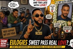 Eulogies Sweet Pass Real Love? — Kcee Stir Nigerians After Emotional Alexx Ekubo Message