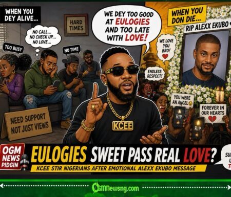 Eulogies Sweet Pass Real Love? — Kcee Stir Nigerians After Emotional Alexx Ekubo Message