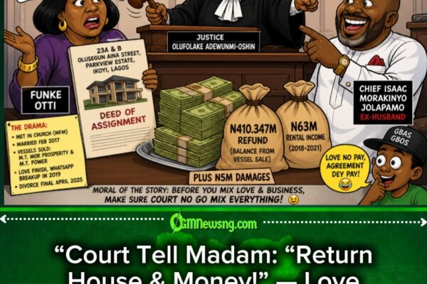 Lagos High Court Gbas Gbos! Judge Order Funke Otti Return Ikoyi House + N410m to Ex-Husband for Lagos
