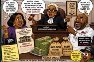 Lagos High Court Gbas Gbos! Judge Order Funke Otti Return Ikoyi House + N410m to Ex-Husband for Lagos