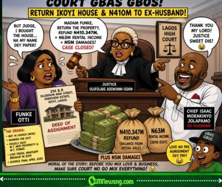 Lagos High Court Gbas Gbos! Judge Order Funke Otti Return Ikoyi House + N410m to Ex-Husband for Lagos