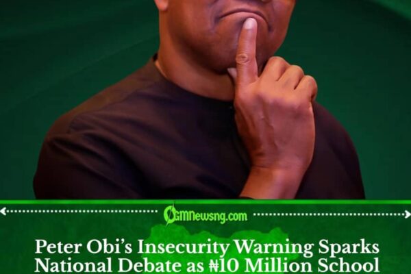 Peter Obi Calls for Tougher Action on Insecurity After Donating ₦10 Million to Burnt Anambra School