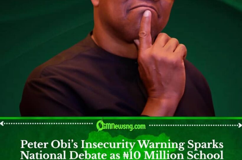 Peter Obi Calls for Tougher Action on Insecurity After Donating ₦10 Million to Burnt Anambra School