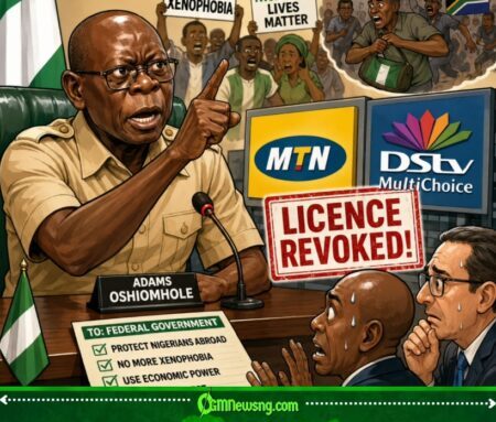 Oshiomhole Blow Hot, Say Make FG Cancel MTN & DStv Licence Over Xenophobia Wahala