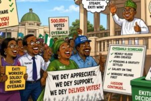 Salary Sweet Pass Campaign Slogan: Oyebanji and Ekiti Workers Enter Political Relationship Status