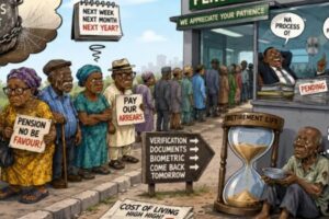 Pensions Rights: Pensioners Say Dem No Fit Chop Grammar While Their Sweat Dey Hang