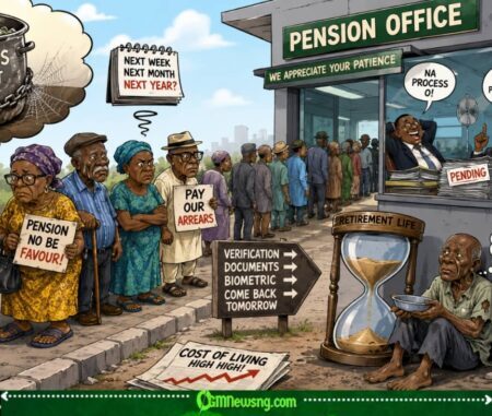 Pensions Rights: Pensioners Say Dem No Fit Chop Grammar While Their Sweat Dey Hang