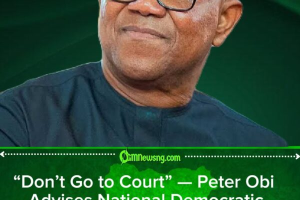 Peter Obi Calls for Dialogue Over Litigation in NDC Disputes