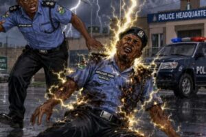 Thunder Kpai Police Inspector For Maiduguri While E Dey Work