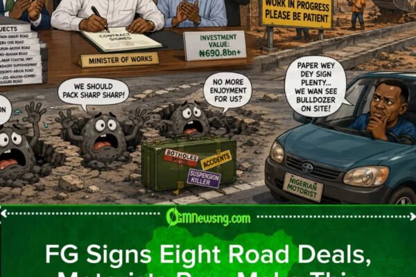 Road Projects Wahala: FG Signs Big, Nigerians Ask If Potholes Finally Don Retire