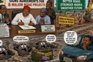 Road Projects Wahala: FG Signs Big, Nigerians Ask If Potholes Finally Don Retire