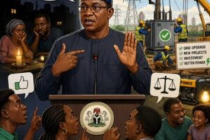 Minister Of Power Tegbe Talk Say Make Nigerians Hold Am Responsible If National Grid Collapse Continue