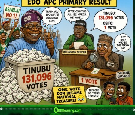 One Vote Wahala: Tinubu Carry 131,096, Opponent Carry Lone Survivor