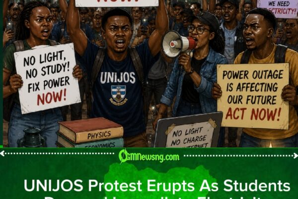 UNIJOS Students Carry Protest Enter Campus As Power Outage Turn Hostel Life To Survival Reality Show