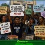 UNIJOS Students Carry Protest Enter Campus As Power Outage Turn Hostel Life To Survival Reality Show