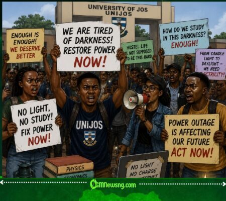UNIJOS Students Carry Protest Enter Campus As Power Outage Turn Hostel Life To Survival Reality Show