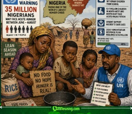United Nations Warn Say 35 Million Nigerians Fit Soon Dey Count Rice Grain One By One As Food Crisis Worsen