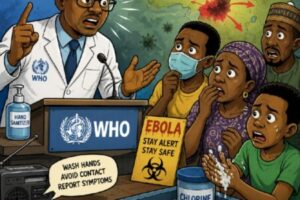 WHO Ebola Fear: Virus Fit Dey Run Faster Pass Government Announcement