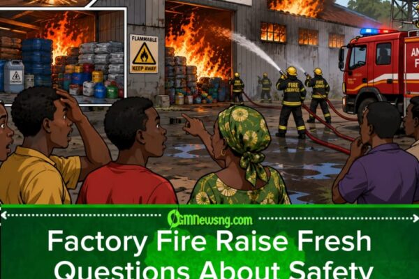 Welding Sparks Turn Plastic Factory To Unplanned Fire Festival For Anambra