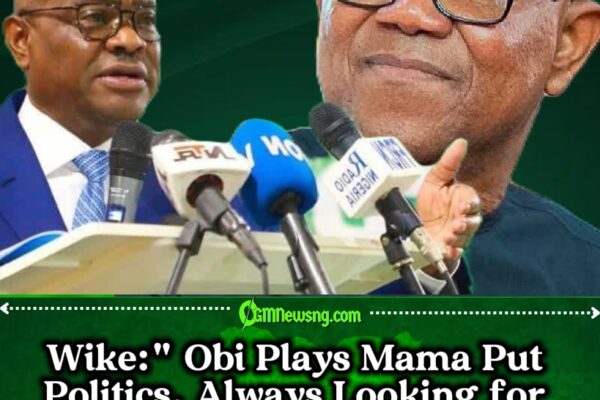 FCT Minister Nyesom Wike: “Peter Obi Runs Away When Party Problems Start