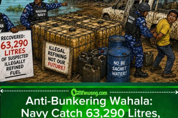 Anti-Bunkering Wahala: Navy Catch 63,290 Litres, Fuel Dealers Begin Explain Wetin Dem No Know