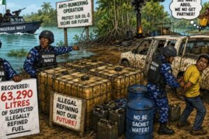 Anti-Bunkering Wahala: Navy Catch 63,290 Litres, Fuel Dealers Begin Explain Wetin Dem No Know