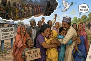 Ngoshe Captives Return Home As Borno Release Leave Nigerians Asking: “Who Pressed The Surprise Button?
