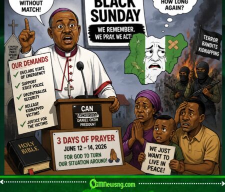 CAN Declare June 14 “Black Sunday,” Nigerians Dey Pray, Government Dey Nap