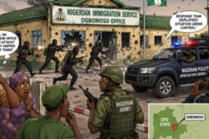Ogbomoso Immigration Office: Attackers Submit Unofficial Visa Application Through Back Door